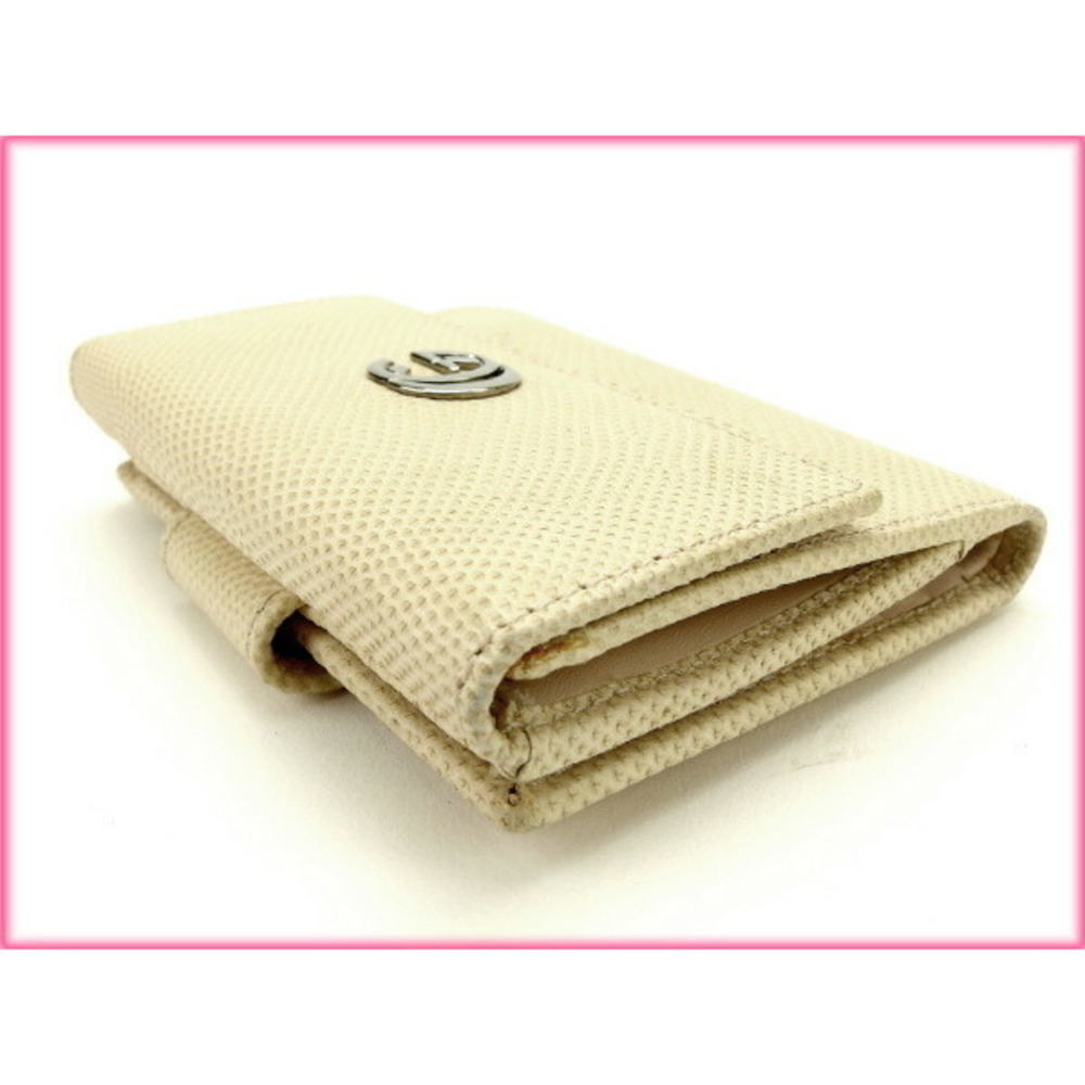 Gucci Python Leather Wallet Pink Accessory Beige - image 4